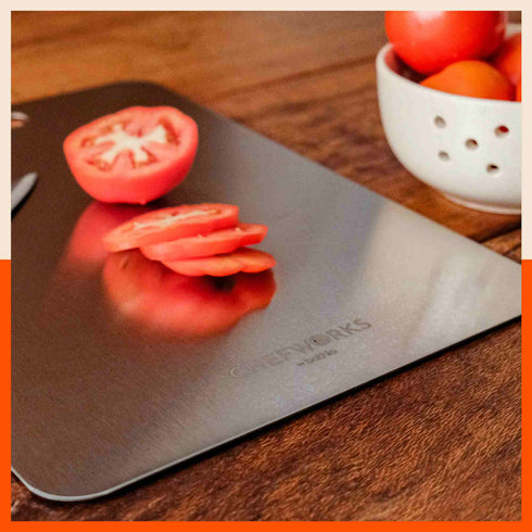 ENOX Stainless Steel Chopping Board | Extra Large For Home (Size: 310mm x 500mm, Thickness: 1.5mm)